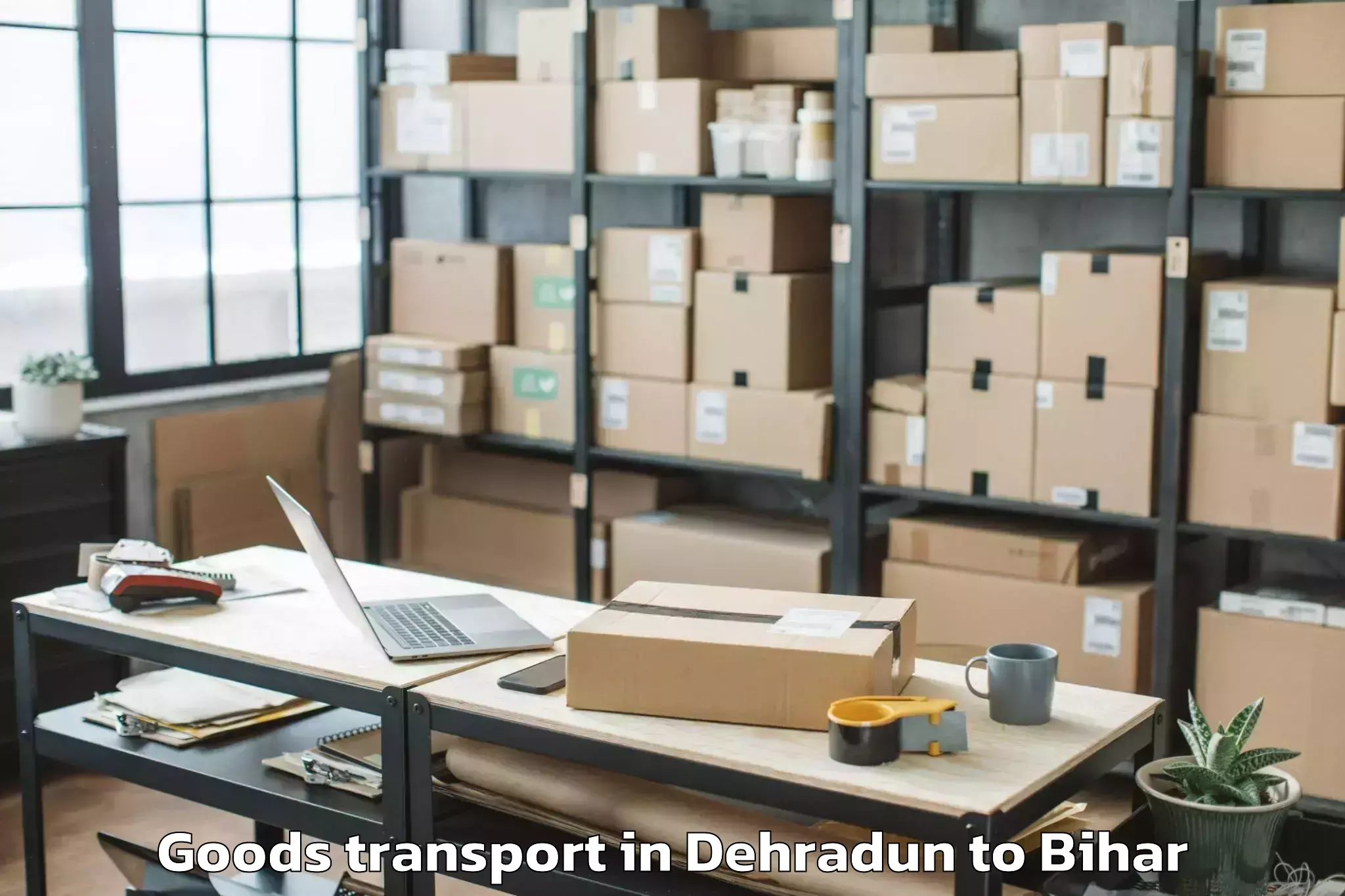 Professional Dehradun to Lauria Nandangarh Goods Transport